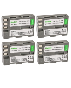 Kastar Battery (4-Pack) for Nik EN-EL3e, EN-EL3a, EN-EL3 Battery, MH-18, MH-18a Charger, Nik D50, D70, D70s, D80, D90, D100, D200, D300, D300S, D700 Cameras and MB-D10, MB-D80 Grips