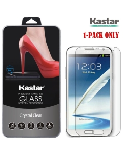 Kastar Note 2 Screen Protector (1-PACK), Premium Tempered Crystal Clear Glass Screen Protector for Samsung Galaxy Note 2, Note II, N7100 AT&T, T-Mobile, Sprint, Verizon AT&T, T-Mobile, Sprint, Verizon Smartphone