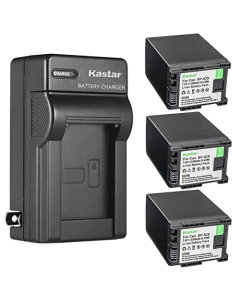 Kastar 3-Pack BP-828 Battery and AC Wall Charger Replacement for Canon XA60, Canon XA65, Canon XA70, Canon XA75, Canon VIXIA HF G70 Camera