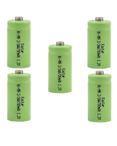 Kastar 5-Pack Ni-MH Battery 2/3 AA Ni-MH 1.2V 700mAh Replacement for Solar Light, Solar Decorations, Solar Flowers, Holiday Solar Lights, Walmart lawn solar lights, Walmart pathway lights, Yard lights