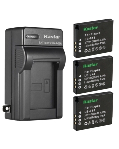 Kastar 3-Pack LB015 Battery and AC Wall Charger Replacement for Kokad LB-015 Rechargeable Lithium-ion Battery and Kokad PIXPRO WPZ2 Digital Camera