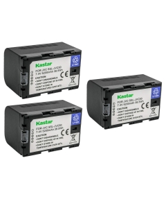 Kastar 3-Pack Battery Replacement for JVC GY-HMQ10, GY-HMQ10E, GY-LS300, GY-LS300CHU, GY-HM200, GY-HM200U, GY-HM200HW, GY-HM200SP, GY-HM200SP Sports, GY-HM250 GY-HM250SP, GY-HM600, GY-HM600E Cameras