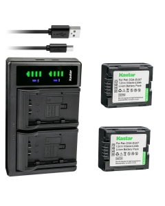 Kastar 2-Pack Battery and LTD2 USB Charger Compatible with Panasonic CGA-DU06, CGR-DU06, CGA-DU07, CGR-DU07, CGA-DU12, CGR-DU12, CGA-DU14, CGR-DU14, CGA-DU21, CGR-DU21 Battery