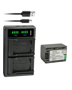 Kastar 1-Pack Battery NP-FP70/FP71 and LTD2 USB Charger Compatible with Sony DCR-SR30 DCR-SR40 DCR-SR50 DCR-SR60 DCR-SR70 DCR-SR80 DCR-SR90 DCR-SR100 HDR-HC3 HDR-HC3E DCR-DVD103 DCR-DVD105 Camera