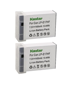 [Fully Decoded] Kastar 2-Pack LP-E17HF Battery Replacement for Canon EOS 77D, EOS 200D, EOS 250D, EOS 750D, EOS 760D, EOS 800D, EOS 850D, EOS 8000D, Rebel SL2, EOS RP Mirrorless Digital Camera