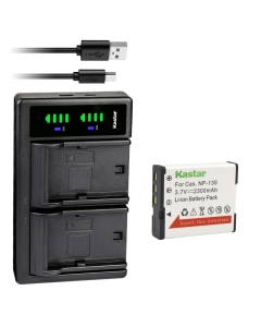 Kastar 1-Pack Battery and LTD2 USB Charger Compatible with Casio Exilim EX-ZR3500, Exilim EX-ZR3700, Exilim EX-ZR4000, Exilim EX-ZR5000, Exilim EX-ZR5100, TRYX Black, TRYX White Cameras