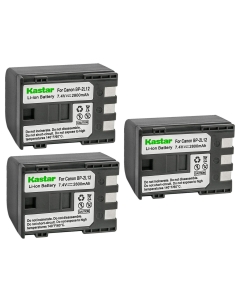 Kastar 3-Pack Battery Replacement for Canon MVX40, MVX40i, MVX45i, MVX200, MVX200i, MVX250i, MVX300, MVX300i, MVX330i, MVX350i, iVIS DC301, iVIS DC310, iVIS DC320, iVIS DC330, iVIS DC410, iVIS DC420