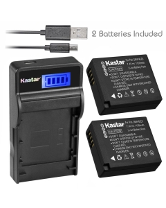 Kastar Battery (X2) & Slim LCD Charger Replacement for Panasonic DMW-BLE9, DMW-BLG10, DMWBLE9, DMWBLG10 and Panasonic Lumix DMC-GF3, DMC-GF5, DMC-GF6, DMC-GX7, DMC-LX100 Digital Cameras