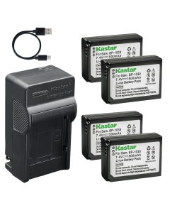 Kastar 4-Pack Battery and AC & USB-C Charger, Compatible with Samsung BP-1030 BP-1130 for NX200 NX210 NX300 NX500 NX1000 NX2000 Cameras