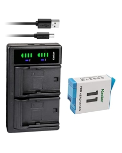 Kastar 1-Pack Battery and LTD2 USB Charger Compatible with GoPro HERO11 Hero 11 Black Action, GoPro HERO10 Edition, GoPro HERO9 Edition Action Camera, GoPro ADDBD-211 ADBAT-001 ADDBD-001 Battery