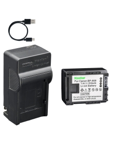 Kastar 1-Pack Battery and AC & USB-C Charger, Compatible with Canon BP-808 BP-809, Fits VIXIA HF10 HF11 HF20 HF21 HF100 HF200 HF G10 G20 M30 M31 M40 M41 M400 S10 S20 S21 S30 XA10 FS10 FS20 FS31 FS400