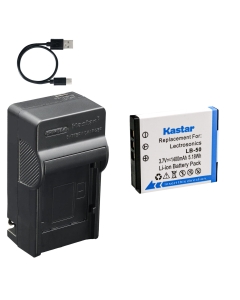 Kastar 1-Pack Battery and AC & USB-C Charger, Compatible with Lectrosonics LB-50, for SSM Transmitter IFBR1B Receiver Bodypack Audio Systems