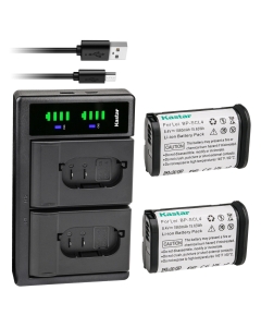 Kastar 2-Pack Battery and LTD2 Dual USB Charger, Compatible with Leica BP-SCL6 & BP-SCL4 Batteries, LC-SCL6/LC-SCL4 Chargers, and Leica S, Q2, SL2, SL2-S, Q3 Monochrom, SL3, SL3-S, Typ 601 Cameras