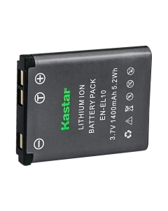 Kastar EN-EL10 Lithium-Ion Battery Replacement for Nikon EN-EL10 and Nikon Coolpix S60 S80 Coolpix S200 S203 S210 S220 S230 Coolpix S500 S510 S520 S570 Coolpix S600 S700 Coolpix S3000 S4000 S5100