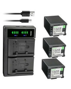Kastar 3-Pack Battery and LTD2 USB Charger Replacement for Canon BP-820 BP820, BP-828 BP828 Battery, Canon CG-800 CG800 Charger, Canon VIXIA HF G50 UHD 4K, VIXIA HF G60, VIXIA GX10 Camera