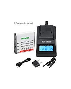 Kastar Ultra Fast Charger(3X Faster) Kit and CNP-40 Battery (1-Pack) for Kodak LB-060 AZ521 AZ361 AZ501 AZ522 AZ362 AZ526 and HP D3500 SKL-60 V5060H V5061U Cameras