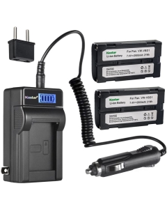 Kastar 2-Pack BDC-58 Battery and LCD AC Charger Compatible with Hitachi VMH650, VMH650A, VMH665LA, VMH675LA, VMH720, VMH720A, VMH755LA, VMH765LA, VMH835LA, VMH845LA, VMH855LA, VMH865LA