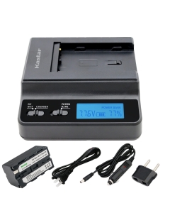 Kastar Fast Charger + Battery Replacement for Sony NP-F770 NP-F750 and CCD-RV100 CCD-RV200 CCD-SC9 CCD-TR1 CCD-TR940 CCD-TR917 HXR-MC2000U Camera CN-126 CN-160 CN-216 CN-304 YN 300 VL600 LED Light