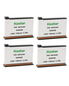 Kastar Battery 4-Pack Replacement for Insta 360 ONE X2 Rechargeable Lithium Polymer Battery, Insta360 ONE X2 Action Camera (Non-Waterproof) Camera