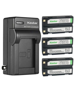Kastar 3-Pack Ei-D-Li1 Battery and AC Wall Charger Replacement for Pentax D-Li1, Ei-D-Li1, EI-D-BC1, DPE004, EI-2000, EI2000, FINECAM S3R, Molicel 1821, 1821E