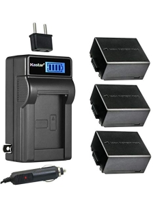 Kastar 3-Pack DMW-BLB13 Battery and LCD AC Charger Compatible with Panasonic DMW-BLB13E DMW-BLB13GK DMW-BLB13PP, Lumix DMC-G2 DMC-G2A DMC-G2R DMC-G2K DMC-G2KGK DMC-G2W, Lumix DMC-G10 DMC-G10K DMC-G10W