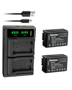 Kastar 2-Pack DMW-BMB9 Battery and LTD2 USB Charger Compatible with Panasonic Lumix DMC-FZ70, Lumix DMC-FZ72, Lumix DMC-FZ100, Lumix DMC-FZ150, Lumix DC-FZ80, Lumix DC-FZ85 Camera