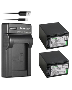 Kastar Battery X2 & Slim Charger Replacement for Sony NP-FV100 DCR-SR15 SR21 SR68 SR88 SX15 SX21 SX44 SX45 SX63 SX65 SX83 SX85 HDR-CX110 CX115 CX130 CX150 CX160 XR160 CX360 CX560 CX700 PJ10 PJ30 PJ50