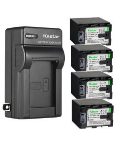 Kastar 4-Pack Battery and AC Wall Charger Replacement for JVC BN-VG107 BN-VG107AC BN-VG107E BN-VG107EU BN-VG107U BN-VG107US BN-VG107USM BN-VG108 BN-VG108AC BN-VG108E BN-VG108EU BN-VG108U BN-VG108US