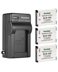 Kastar 3-Pack BT-02 Battery and AC Wall Charger Replacement for Zoom BT-02 Battery, Zoom LBC-1 Charger, Zoom Q4 Handy Video Recorder, Zoom Q4n Handy Video Recorders 247-9036