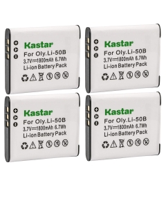 Kastar Battery (4-Pack) for Olympus LI-50B, LI-50C, Pentax D-LI92, DLI92, Panasonic VW-VBX090 and Olympus Stylus,Tough Series, Pentax Optio Series, Panasonic HX-WA03 WA2 WA20 WA3 WA301 Camera