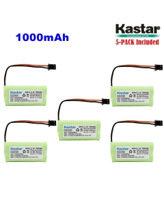 Kastar 5-Pack AAAX2 2.4V MSM 1000mAh Ni-MH Rechargeable Battery for Uniden BT-1008 BT-1016 BT1008S DECT20602 DECT 2080 DECT 2060-2 DWX-207 DECT20854WX DECT21802 Dantona BATT-1008 Empire CPH-515B