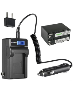 Kastar 1-Pack BP-970G Battery and LCD AC Charger Compatible with Canon V520, XF100, XF105, XF200, XF205, XF300, XF305, XH-G1 HDV, XH-G1S, XH-G1S HD, XL-H1A, XL-H1S, XL-H1S HD, XL-1, XL-1S, XL-2 Camera