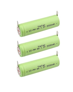 Kastar 3-Pack 1.2V 2000mAh Ni-MH Battery Replacement for T800 T860 T870 T900 T960 T970 WS400 WS600 PQ212 PQ222 RQ320 YS502 Remington Groomer/Trimmer F-4790 F-5790 F-7790 MS-280 MS-290