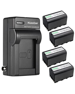 Kastar 4-Pack Battery and AC Wall Charger Replacement for GEOMAX ZBA200, ZBA400 Battery, GEOMAX Stonex R6, Stonex R6+, Zoom 10, Zoom 20, Zoom 30, Zoom 35, Zoom 80, ZT80+, Zenith 50 Total Station