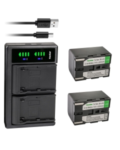 Kastar 2-Pack SB-L220 Battery and LTD2 USB Charger Replacement for Samsung SC-D130, SC-D180, SC-D190, SC-D20, SC-D21, SC-D22, SC-D23, SC-D24, SC-D27, SC-D29, SC-D31, SC-D323, SC-D325, SC-D327, SC-D33
