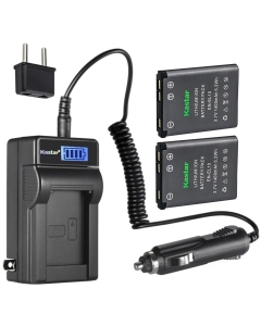 Kastar 2-Pack EN-EL10 Battery and LCD AC Charger Compatible with Nikon EN-EL10 Battery, Nikon MH-63 Charger, Nikon Coolpix S570, Coolpix S600, Coolpix S700, Coolpix S3000, Coolpix S4000, Coolpix S5100