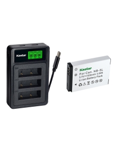 Kastar 1-Pack Battery with LZD3 USB Triple Charger Compatible with Canon NB-5L NB-5LH, PowerShot S100 S110 SX200 SX210 SX220 SX230 SD700 SD800 SD870 SD970 SD990 Digital IXUS Cameras