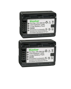 Kastar 2-Pack Battery VW-VBK180 Replacement for Panasonic HC-V10, HC-V10EB-K, HC-V10EB-R, HC-V10EG-K, HC-V10EG-R, HC-V10GK, HC-V10K, HC-V10M, HC-V100, HC-V100K, HC-V100EG-K, HC-V100EG-W Camera