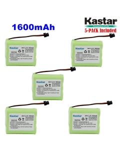 Kastar 5-Pack AA*3 3.6V 1600mAh MSM Ni-MH Rechargeable Battery for Panasonic Type 1 P-P501 PP501 P-P501A PP501A P-P501PA P-P504 PP504 P-P508 P-P508A P-P510 P-P510A PP510A, PQP60AAF3G2 PQP85AA3A