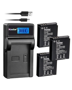 Kastar 3-Pack Battery + LCD USB Charger for Kodak LB-080 Spare Battery, Kodak PIXPRO SP360 4K, PIXPRO ORBIT360 4K VR Camera, PIXPRO SP1, SP1 HD, SP1-YL3 Action Camera, PlaySport (Zx5) Video Camera