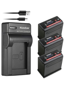 Kastar 3X Battery + Charger Replace for Canon UC-V300 UC-X1 UC-X1Hi UC-X2 UC-X2Hi UC-X30 UC-X30Hi UC-X40 UC-X40Hi UC-X45 UC-X50 UC-X55 V40 V40Hi V50Hi V60Hi V65Hi V72 V75Hi V400 V420 V500 V520 XF100
