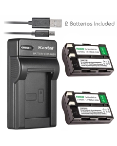 Kastar Battery (X2) & Slim USB Charger for Nik EN-EL3a, ENEL3A, EN-EL3, ENEL3, MH-18, MH-18a and Nik D50, D70, D70s, D100 Cameras