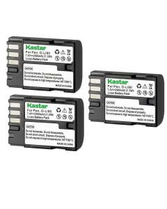 Kastar D-Li90 Battery 3-Pack Replacement for Pentax K-1, K-01, K-3, K-3 II, Pentax K-3 Mark III, K-5 K5, K-5 II, K-5 IIs, K-7 K7, Pentax 645D, 645Z IR, K-01, K-1, K-3 II, K-5 II, K-7 II DSLR Camera