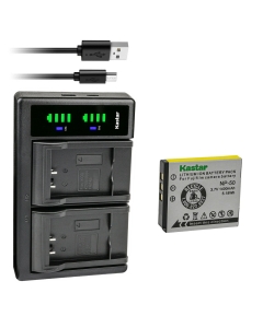 Kastar NP-50 Battery 1-Pack and LTD2 USB Charger Compatible with Pentax D-LI68 D-LI122 Battery, Pentax Optio A36 A40 S10 S12 VS20, Optio Q Q7 Q10 Q-S1 V10, Ricoh WG-M2 Camera