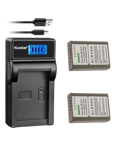 Kastar Battery (X2) & LCD Slim USB Charger for Olympus BLN-1, BCN-1, BLN1 and Olympus OM-D E-M1, OM-D E-M5, Pen E-P5 Digital Camera