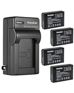 Kastar 4-Pack Battery and AC Wall Charger Replacement for Canon LP-E12 LPE12 Battery, Canon LC-E12 LC-E12E Charger, Canon EOS M50, EOS M50 Mark II, EOS M100, EOS M200, EOS Rebel SL1 Camera