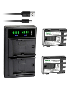 Kastar 2-Pack Battery and LTD2 USB Charger Replacement for Canon iVIS DC310, iVIS DC320, iVIS DC330, iVIS DC410, iVIS DC420, iVIS HG10, iVIS HV20, iVIS HV30, IXY DV3, IXY DVM3, IXY DV5, IXY DV5-BL