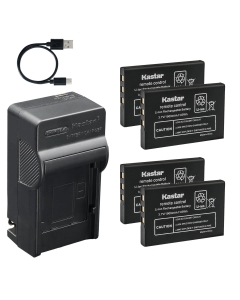Kastar 4-Pack Battery and AC & USB-C Charger, Compatible with BP-244 Series, for URC MX-980 MX-990 TRC-1080 NEC DT330 Icom IC-RX7 Baofeng UV-3R Yaesu VX-2 Panasonic WX Systems