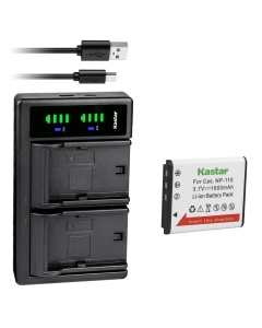 Kastar 1-Pack Battery and LTD2 USB Charger Compatible with Casio NP-110 Battery, Casio Exilim EX-ZR50, Exilim EX-ZR55, Exilim EX-ZR60, Exilim EX-ZR65, Exilim EX-ZR70, Exilim EX-ZS220 Cameras