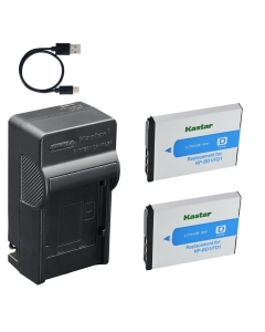 Kastar 2-Pack Battery and AC & USB-C Charger, Compatible with Sony NP-BD1 NP-FD1 D Type Battery and Sony Cyber-Shot DSC-T70 T77 T90 T200 T300 T500 T700 T900 TX1 G3 Digital Cameras